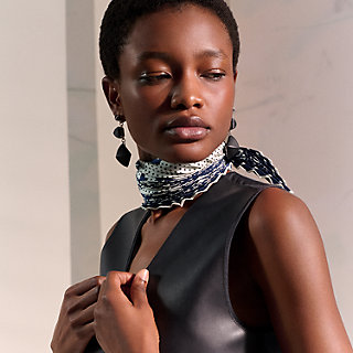 HERMES エルメス スカーフ カレ55 BRIDES de GALA Brides de Gala pleated bandana 55 - Blue | Hermès USA